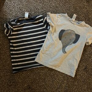 H&M Kids Shirt Set - Elephant Print and Stripes